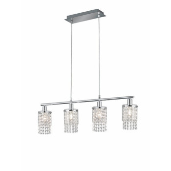 Trio Posh króm-átlátszó függesztett lámpa (TRI-R30764006) E14 4 izzós IP20
