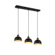 Trio Punch fekete-arany függesztett lámpa (TRI-R30813032) E27 3 izzós IP20