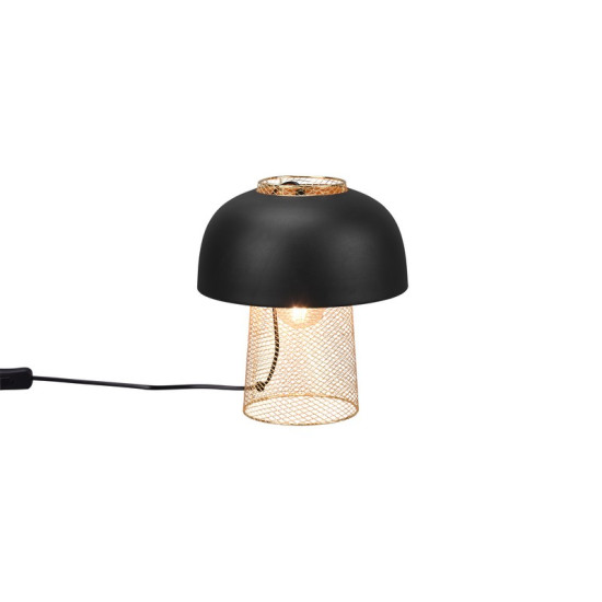 Trio Punch fekete-arany asztali lámpa (TRI-R50811032) E27 1 izzós IP20