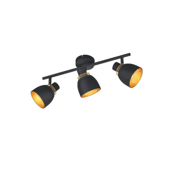 Trio Punch fekete-arany mennyezeti lámpa (TRI-R80813032) E14 3 izzós IP20