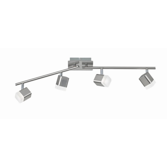 Trio Roubaix matt-nikkel LED mennyezeti spotlámpa (TRI-R82154107) LED 4 izzós IP20