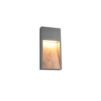 Trio Salmon antracit-natúr LED kültéri fali lámpa (TRI-246960135) LED 1 izzós IP44