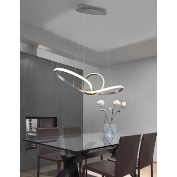 Trio Sansa matt nikkel LED függesztett lámpa (TRI-R32751107) LED 1 izzós IP20