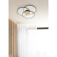 Trio Sedona fekete-natúr LED mennyezeti lámpa (TRI-673210332) LED 1 izzós IP20