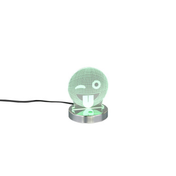 Trio Smiley króm-átlátszó gyerek LED asztali lámpa (TRI-R52641106) LED 1 izzós IP20