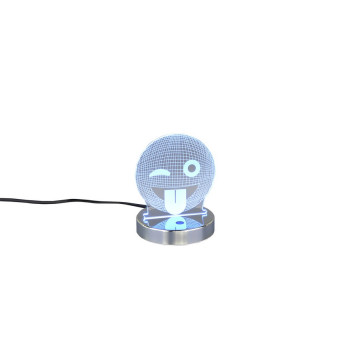 Trio Smiley króm-átlátszó gyerek LED asztali lámpa (TRI-R52641106) LED 1 izzós IP20