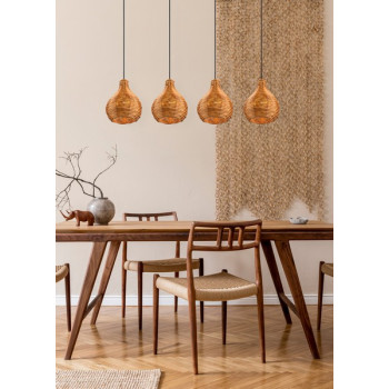 Trio Sprout fekete-barna függesztett lámpa (TRI-R31294036) E14 4 izzós IP20