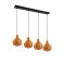 Trio Sprout fekete-barna függesztett lámpa (TRI-R31294036) E14 4 izzós IP20