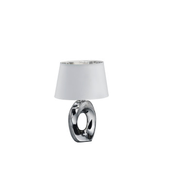 Trio Taba ezüst-fehér asztali lámpa (TRI-R50511089) E14 1 izzós IP20