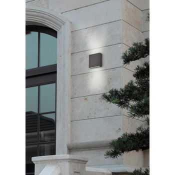 Trio Thames anracit-fehér LED kültéri falikar (TRI-229360242) LED 2 izzós IP54
