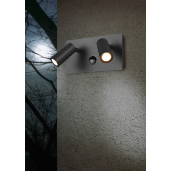 Trio Tunga antracit LED kültéri falikar (TRI-222969242) LED 2 izzós IP54