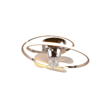 Trio Umea króm LED mennyezeti ventilátoros lámpa (TRI-R67252106) LED 1 izzós IP20