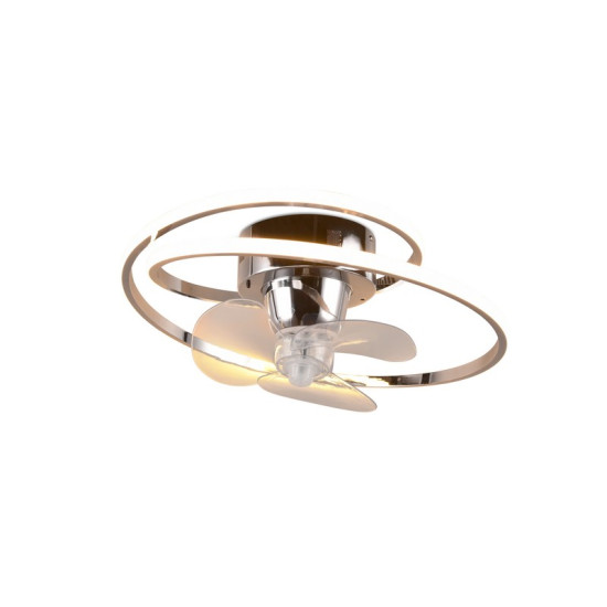 Trio Umea króm LED mennyezeti ventilátoros lámpa (TRI-R67252106) LED 1 izzós IP20