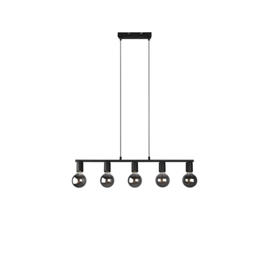 Trio Vannes fekete függesztett lámpa (TRI-R30185032) E27 5 izzós IP20