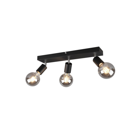 Trio Vannes fekete mennyezeti spotlámpa (TRI-R80183032) E27 3 izzós IP20