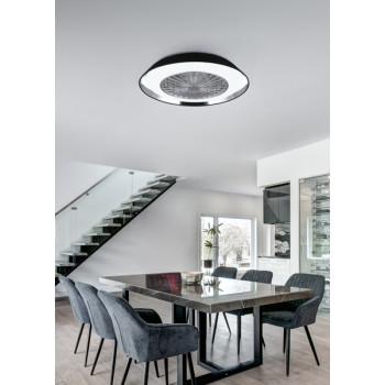 Trio Varberg fekete LED mennyezeti ventilátoros lámpa (TRI-R67292102) LED 1 izzós IP20