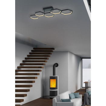 Trio Vigo antracit LED mennyezeti lámpa (TRI-R62055142) LED 1 izzós IP20