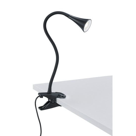 Trio Viper fekete LED csiptetős lámpa (TRI-R22398102) LED 1 izzós IP20