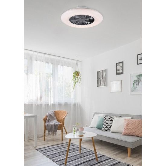 Trio Visby fehér LED mennyezeti ventilátoros lámpa (TRI-R62402106) LED 1 izzós IP20