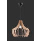 Trio Wood fekete-natúr függesztett lámpa (TRI-R30253830) E27 1 izzós IP20