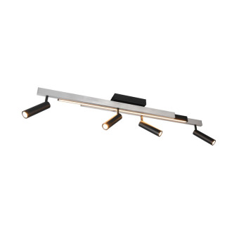 Trio Zeno csiszolt alumínium-fekete LED mennyezeti lámpa (TRI-648310505) LED 1 izzós IP20