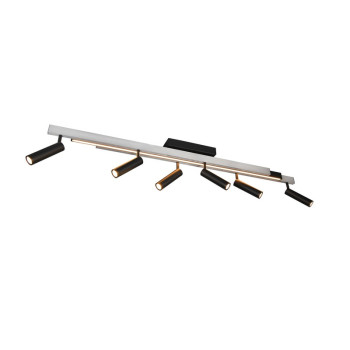 Trio Zeno csiszolt alumínium-fekete LED mennyezeti lámpa (TRI-648310705) LED 1 izzós IP20