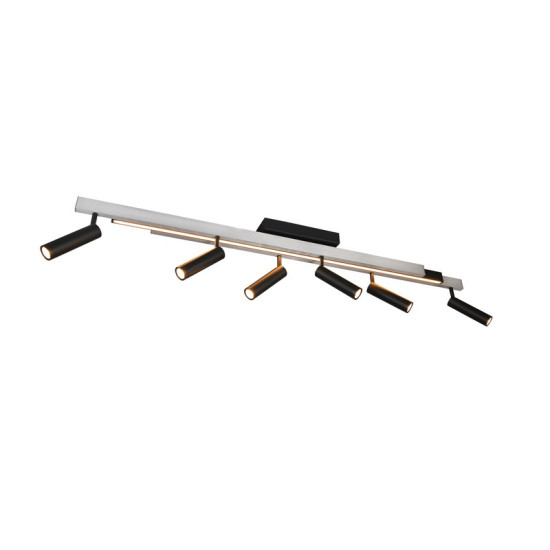 Trio Zeno csiszolt alumínium-fekete LED mennyezeti lámpa (TRI-648310705) LED 1 izzós IP20