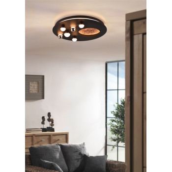 Trio Zodiac fekete-barna LED mennyezeti lámpa (TRI-644810132) LED 1 izzós IP20