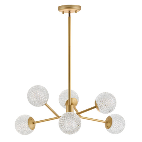 Viokef Diamond arany-átlátszó függesztett lámpa (VIO-4267500) G9 6 izzós IP20