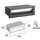 Viokef Flik sötétszürke falba építhető LED kültéri lámpa (VIO-4308701) LED 1 izzós IP65