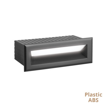 Viokef Flik sötétszürke falba építhető LED kültéri lámpa (VIO-4308701) LED 1 izzós IP65