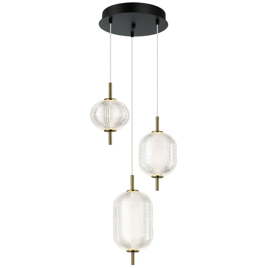 Viokef Pellucid arany-átlátszó LED függesztett lámpa (VIO-4297700) LED 1 izzós IP20