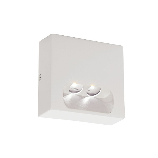 Viokef Poros fehér falba építhető LED kültéri lámpa (VIO-4261400) LED 1 izzós IP54