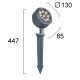 Viokef Ridox sötétszürke LED kültéri leszúrható lámpa (VIO-4310700) LED 1 izzós IP65