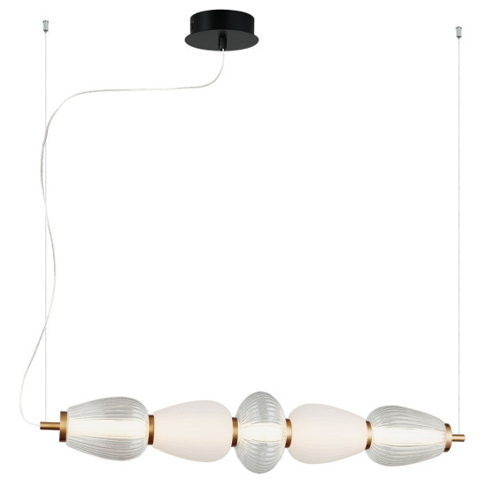 Viokef Shiny fehér-átlátszó LED függesztett lámpa (VIO-4304000) LED 1 izzós IP20