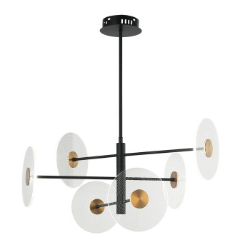 Viokef Sun fekete-arany LED függesztett lámpa (VIO-4280000) LED 1 izzós IP20