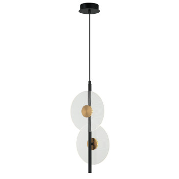 Viokef Sun fekete-arany LED függesztett lámpa (VIO-4280200) LED 1 izzós IP20