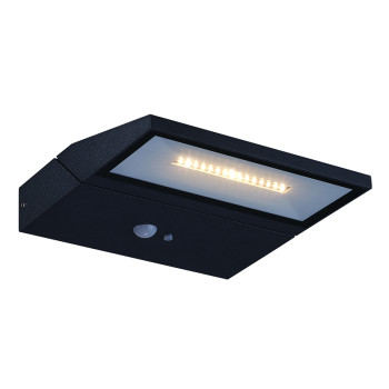 Zambelis  grafit LED mozgásérzékelős napelemes kültéri fali lámpa (ZAM-E303) LED 1 izzós IP65