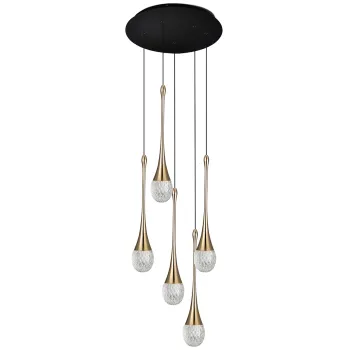 Viokef Star Light arany-átlátszó LED függesztett lámpa (VIO-4268700) LED 1 izzós IP20