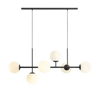 Aldex Fin fekete-fehér függesztett lámpa (ALD-1120K1) E27 6 izzós IP20