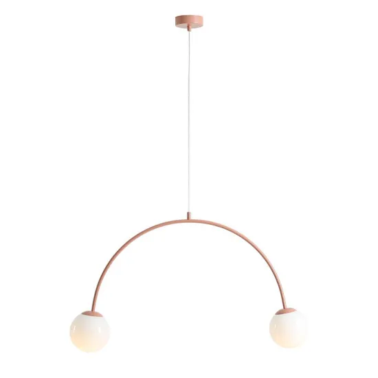 Aldex Una korall-fehér függesztett lámpa (ALD-1116H11) E14 2 izzós IP20