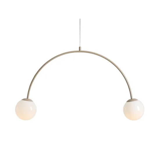 Aldex Una bézs-fehér függesztett lámpa (ALD-1116H17) E14 2 izzós IP20