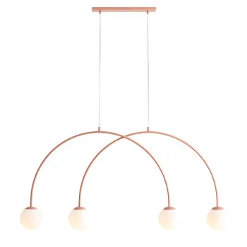 Aldex Una korall-fehér függesztett lámpa (ALD-1116L11_S) E14 4 izzós IP20