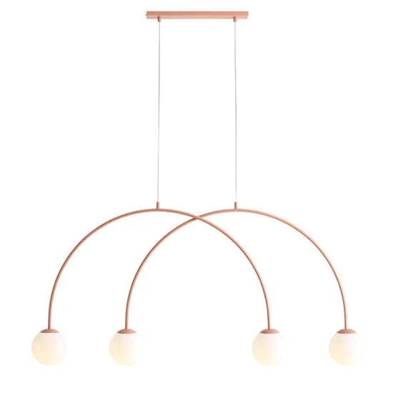 Aldex Una korall-fehér függesztett lámpa (ALD-1116L11_S) E14 4 izzós IP20