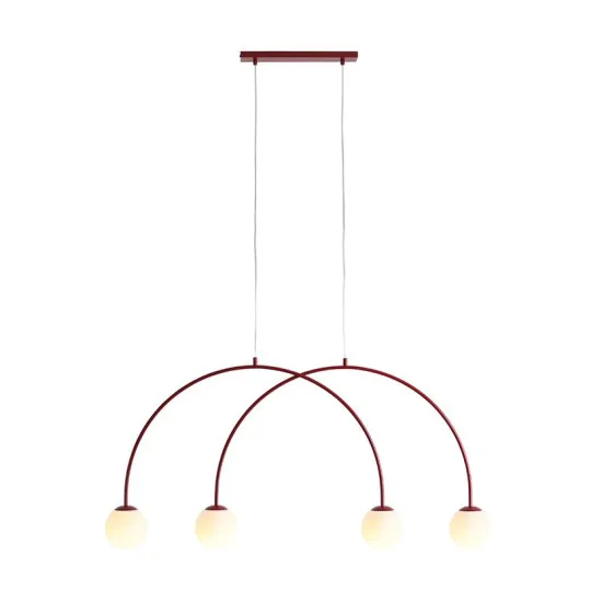 Aldex Una piros-fehér függesztett lámpa (ALD-1116L15_S) E14 4 izzós IP20
