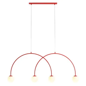 Aldex Una piros-fehér függesztett lámpa (ALD-1116L19_L) E14 4 izzós IP20