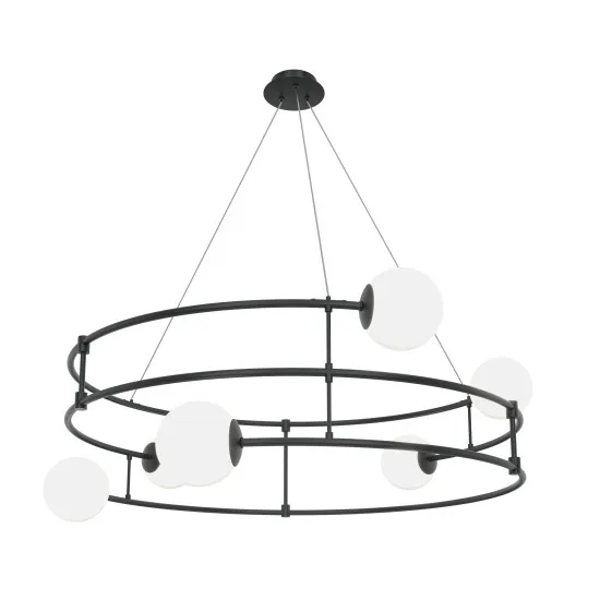Maytoni Balance fekete-fehér függesztett lámpa (MAY-MOD317PL-06B) G9 6 izzós IP20