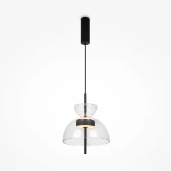 Maytoni Bangkok fekete-átlátszó LED függesztett lámpa (MAY-MOD185PL-L6B3K2) LED 1 izzós IP20