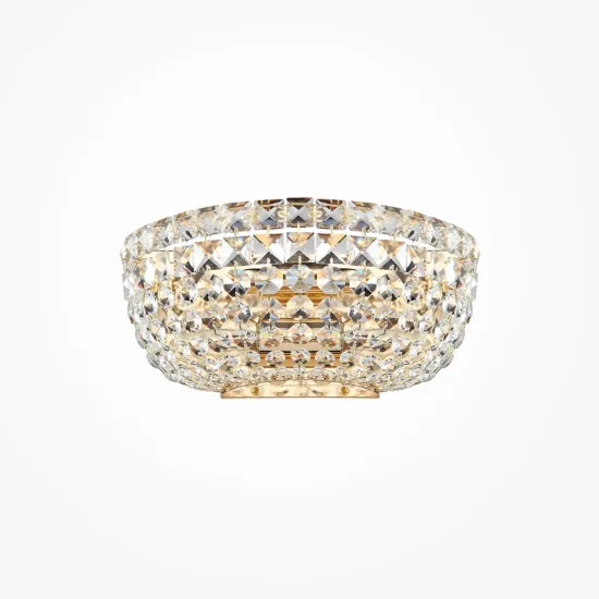 Maytoni Basfor arany-átlátszó kristály fali lámpa (MAY-DIA100-WL-02-G) E14 2 IP20