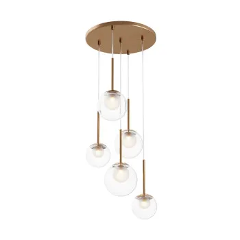 Maytoni Basic form arany-átlátszó függesztett lámpa (MAY-MOD521PL-05G) G9 5 izzós IP20